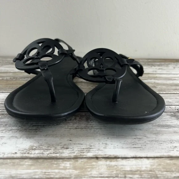 Coach Jaci Logo Leather Sandals - Picture 7 of 13